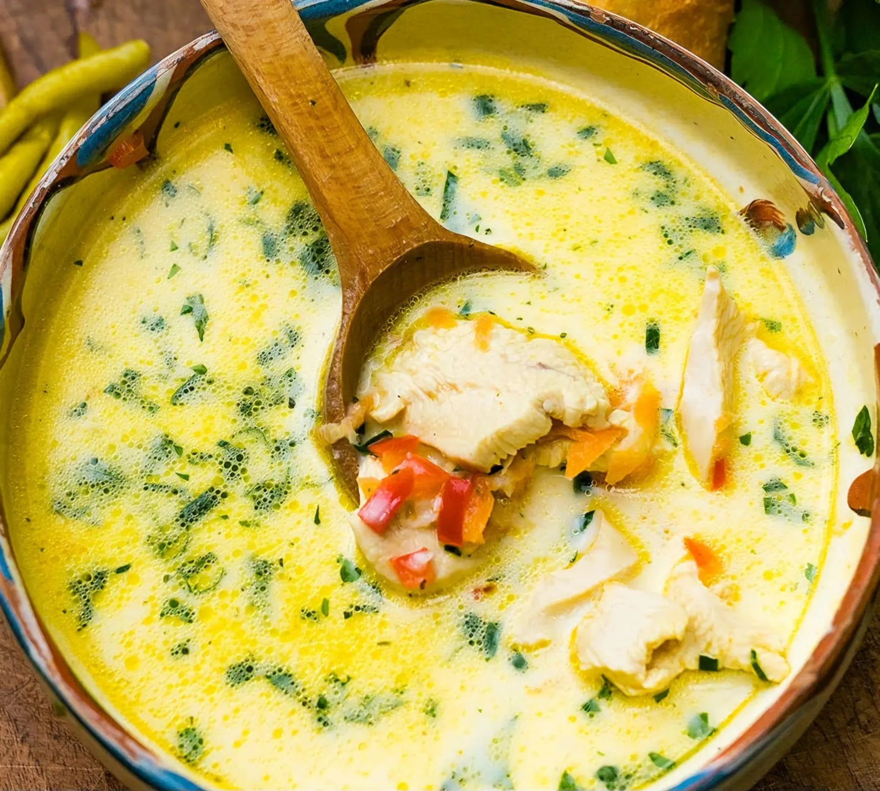 Ciorba de pui a la grec